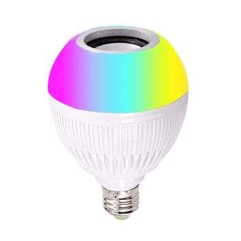 

E27 Bluetooth Control Smart Music Audio Speaker LED RGB Color Bulb Light Lamp Remote Control Colorful Discolored Bluetooth Bulb