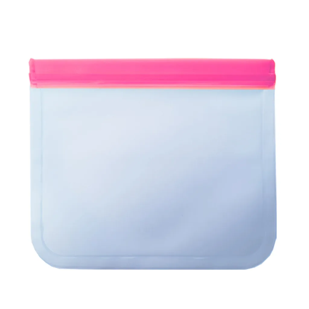 Полупрозрачная матовая PEVA Сумка для хранения продуктов самозапечатывающаяся сумка для хранения продуктов органайзер для хранения ювелирных изделий# U - Color: Pink L