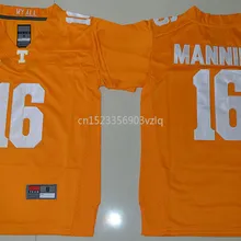 Новое поступление, высокое качество, Peyton Manning футболка колледжа, Майки#16 Manning, молодежные майки, S-XL