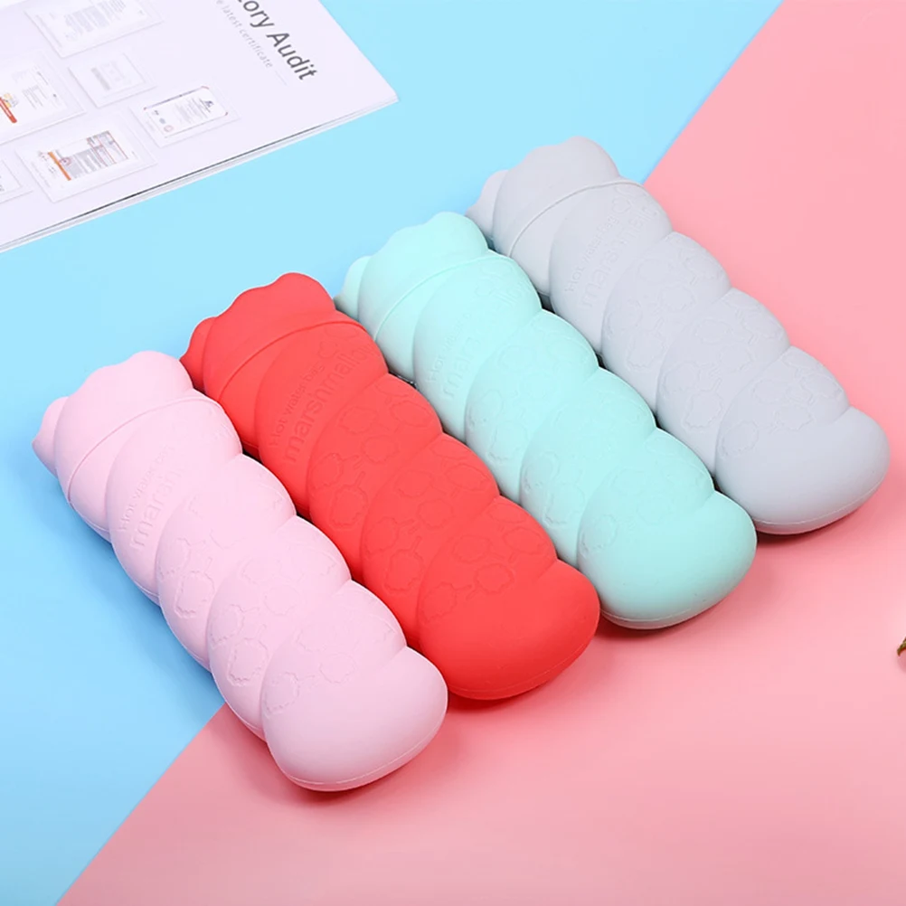 Marshmallow Hot Water Bottle Bag Silicone Silicone Hand Warmer Hot Water Bag Reusable Hot Water Bottles Water Bag Winter Warmer