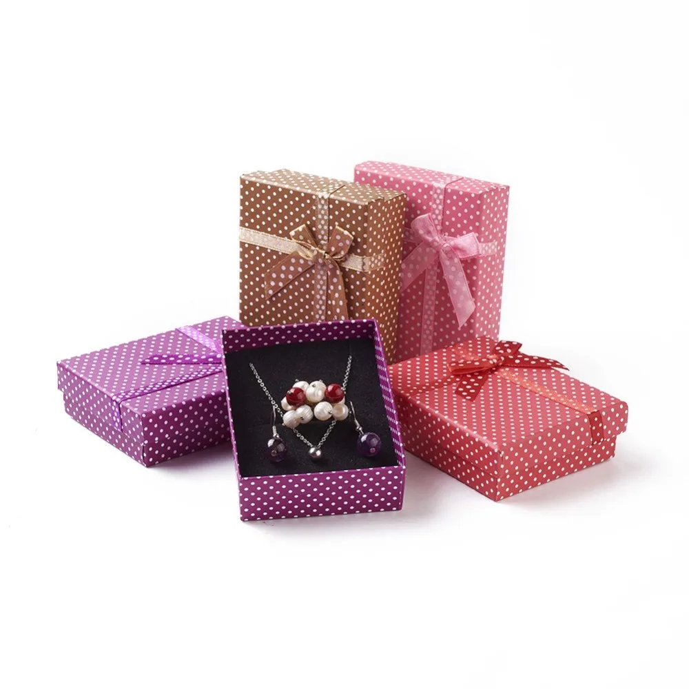 Caja de Regalo de joyería de tarjeta púrpura 12x para Pulsera Brazalete Colgante Pendiente vidriosas R1G3 