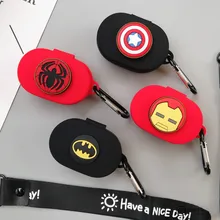 Чехол для наушников в стиле Marvel для Red mi Airdots, чехол с ремешком, милая защитная рамка с крючком для mi Airdots, чехол для наушников