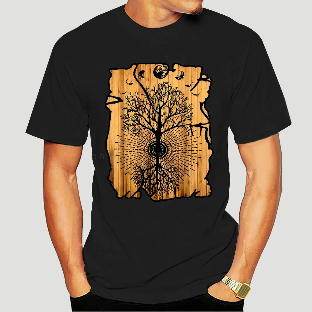 

Men Funny T Shirt Fashion tshirt Phases of the Moon Woodworker Vibe Tree of Life Women t-shirt