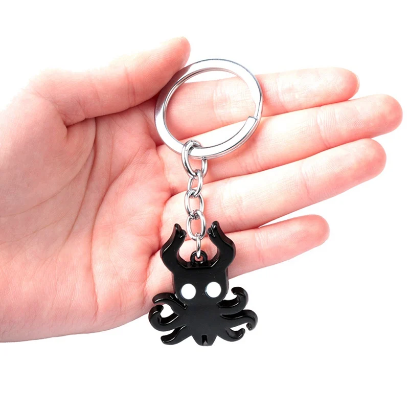 Hollow Knight Octopus Alloy Keychain Personalized Llaveros Accessories Brelok Do Kluczy Keyring