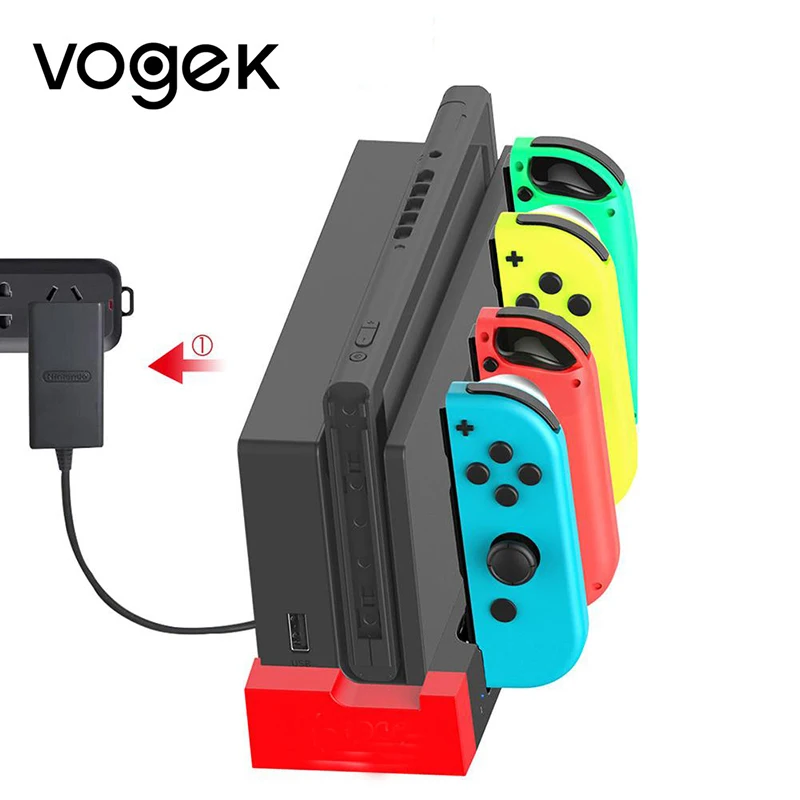 Зарядное устройство для Nintendo Switch Joy-Con игровая консоль с индикатором док-станция