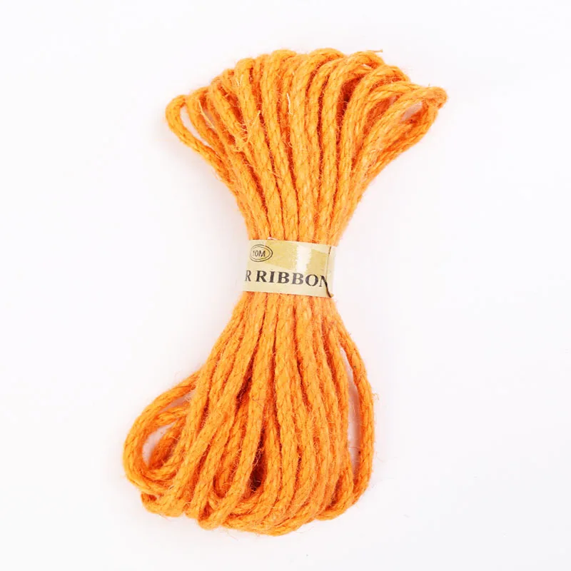 2 ярда 6 мм цветная плетеная пеньковая веревка DIY для украшения свадьбы, дня рождения, свадьбы, подарочная упаковка букета из ротанга - Цвет: B4-5