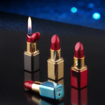 

Criativo Cute Lipstick Lighters Girly Pink Encendedor Mujer Novelty Gas Refill Butane Anahtarlik Cakmak For Women Ladies