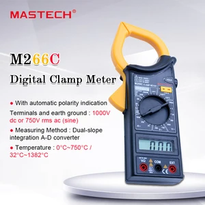 MASTECH M266C цифровой измеритель-зажим Вольтметр Омметр напряжение переменного тока сопротивление тестер детектор с диодным мультиметром