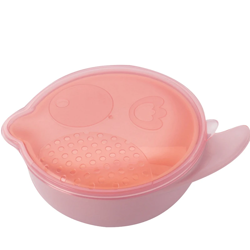 pink Детские закуски, чаша для детей, для хранения еды, двухслойные блюда, антипролитые, детские, твердые, для кормления, посуда, детская, Кормовой Продукт - Цвет: pink