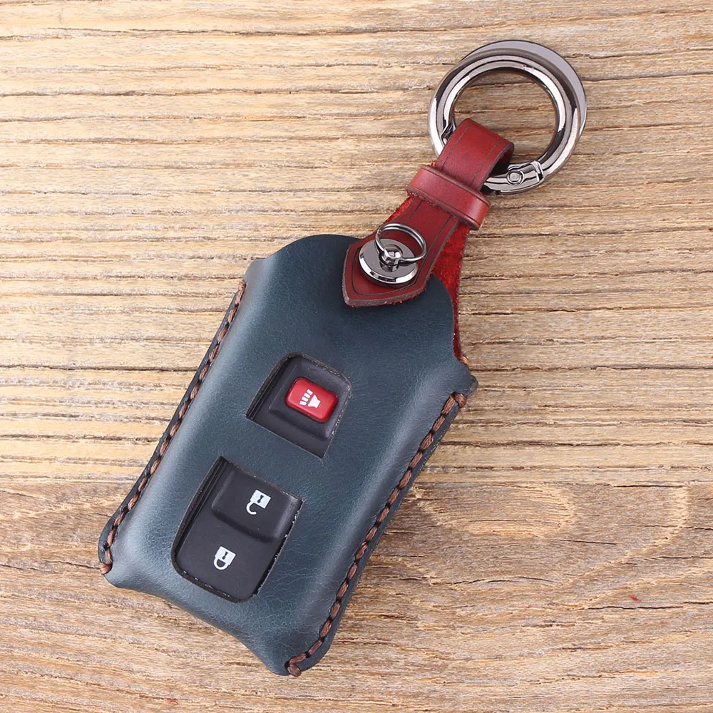 Кожаный чехол-брелок для ключей KEYYOU для Toyota Prius 2004 2005 2006 2007 2008 2009 пульт дистанционного управления 2+ кнопка «Panic» без ключа