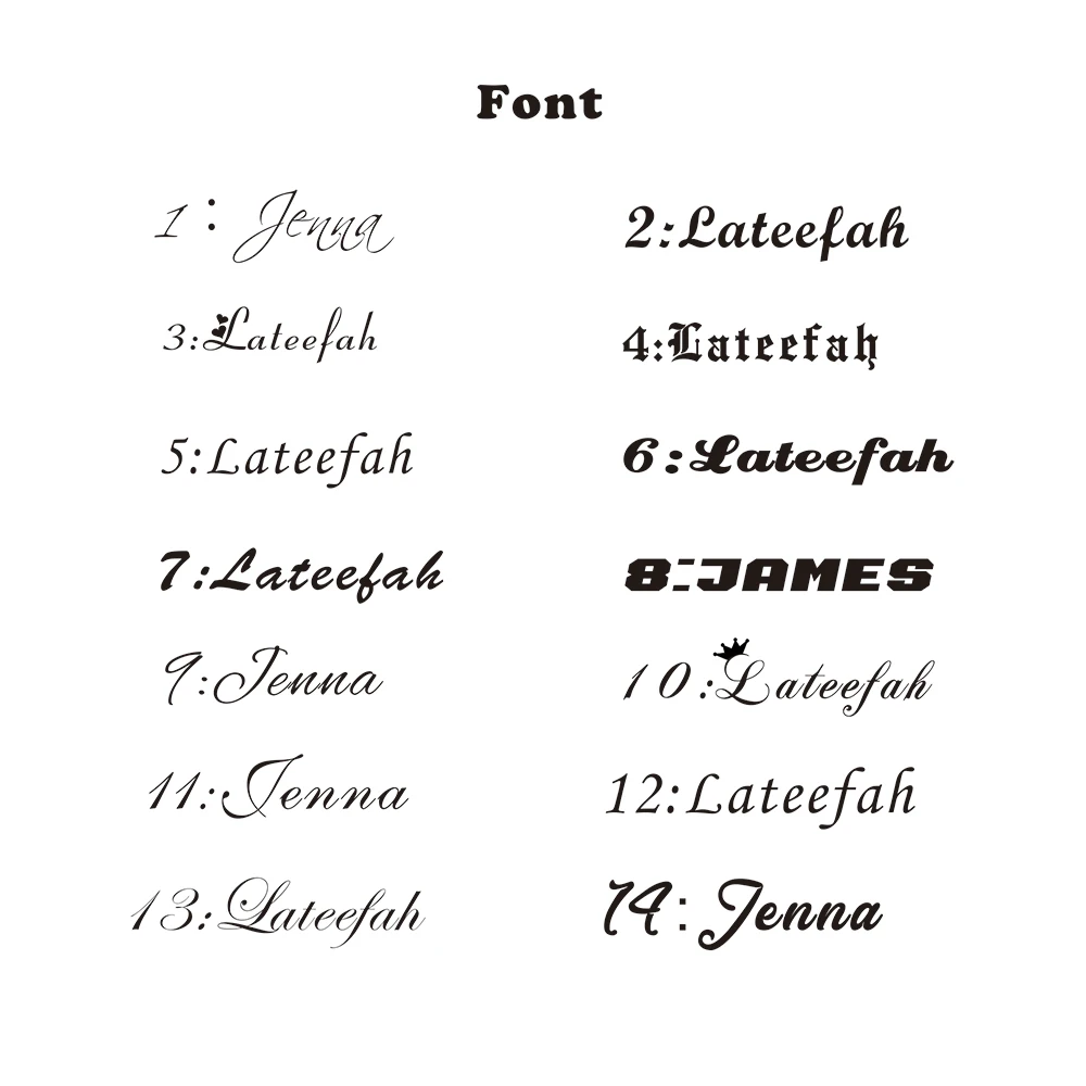 Серьги гвоздики Lateefah из нержавеющей стали с именем на заказ индивидуальная