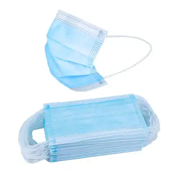 

50pcs Disposable 3 Layers Mouth Mask Dust Proof Non Woven Protective Filter Mouth-muffle Mask Respirator