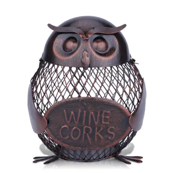 

PIGGY BANK OWL FIGURINE MONEY BOX METAL COIN BOX SAVING BOX HOME DECORATION CRAFTS GIFT FOR COINS NEW YEAR GIFT L3029