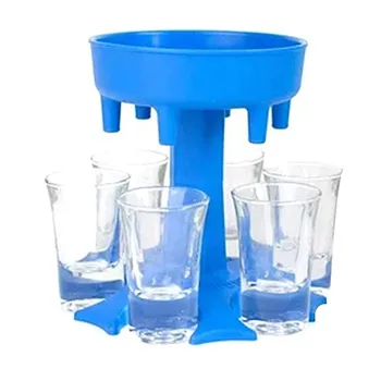 

Shot Glass Dispenser 6 Bullet Glasses Drinking Game Caddie Wine Rack Party Drink Drinking Rack Bar Cocktail Fast Filling