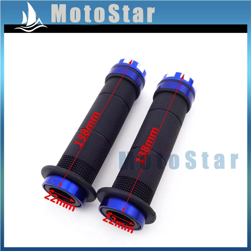 Алюминиевая Резина 7/8 ''22 мм руль левый и правый ручки для ATV Quad 4 Wheeler Kazuma Sunl Roketa Taotao