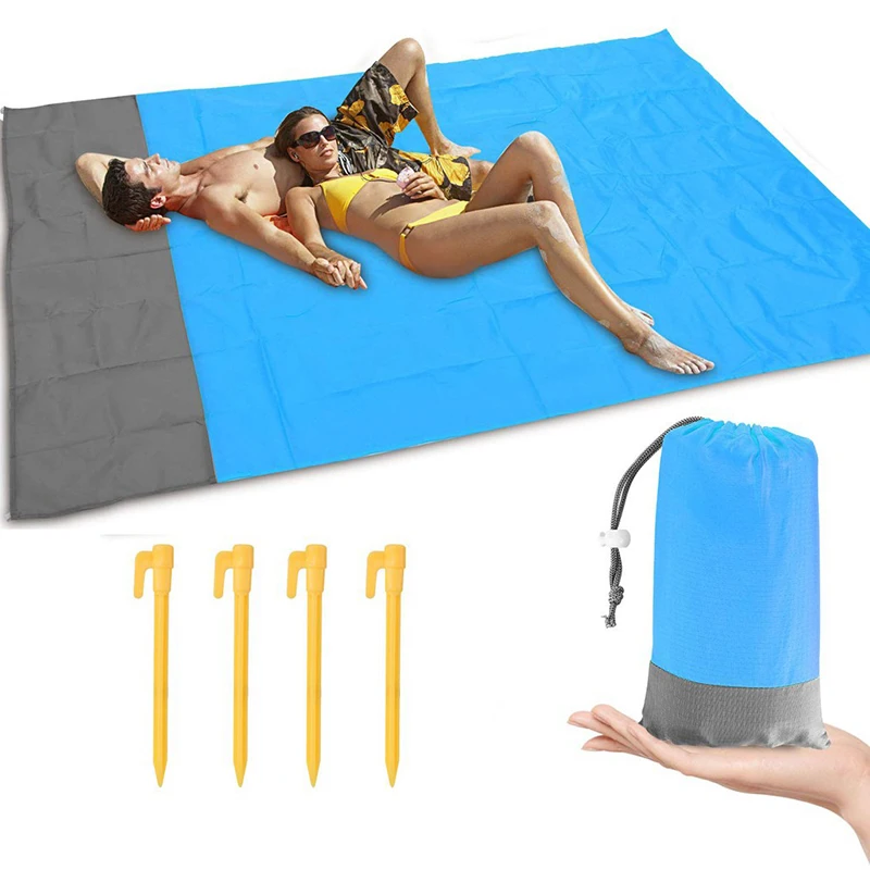 

2x2.1m Outdoor Picnic Mat Waterproof Beach Blanket Folding Mattress Portable Camping Mat Lightweight Sand Beach Sleeping Pad