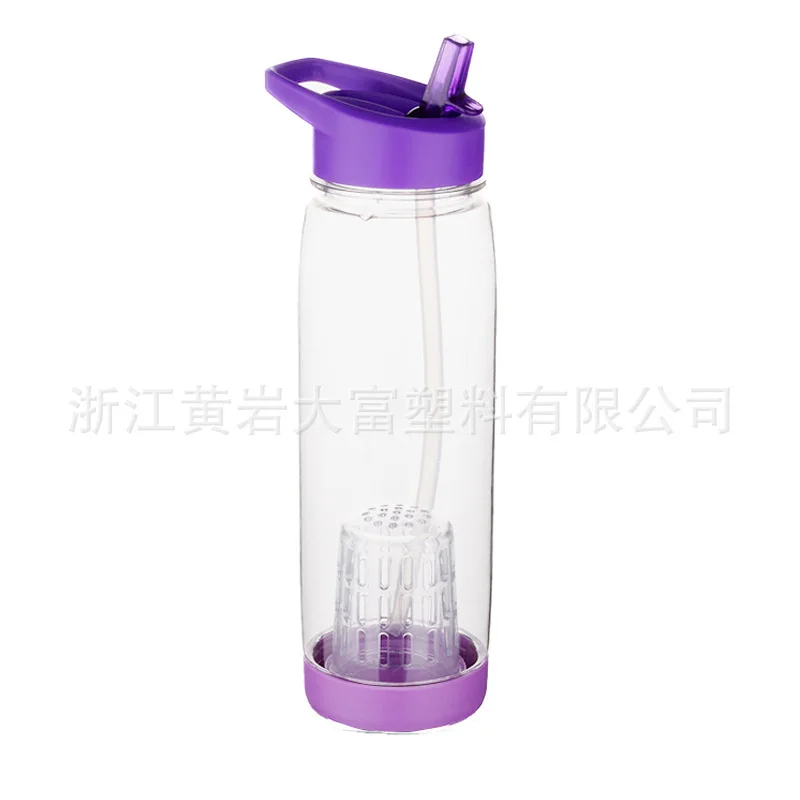

Rich Sports Bottle Fruit Tea Bag Tea Grid Suction Nozzle Cover Printing Pattern Plastic Water Bottle