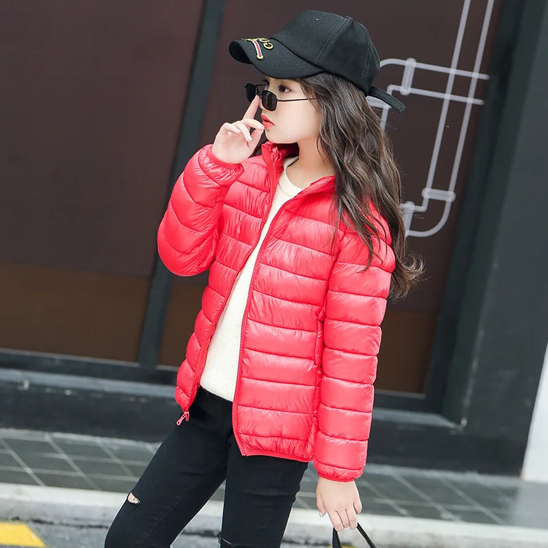 

2019 Spring Jackets Ultra Light Coat Fashion Children's Down Jackets Cotton-padded Girls Warm Winter kids clothes boy Outerwear