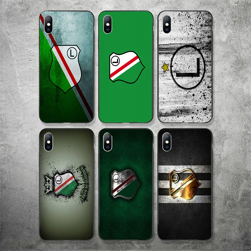 Чехол для телефона FC Legia Warszawa iphone DIY чехол черный мягкий из ТПУ iPhone 11Pro X XR XS MAX 7 8 7plus 6