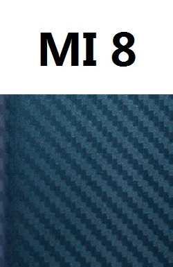 Mi8- blue Наклейка для телефона s для Xiaomi mi 8 SE градиентная цветная 3D пленка из углеродного волокна наклейка для Xiaomi mi 8 Lite mi 8 mi 8SE защита для задней панели - Цвет: Mi8- blue