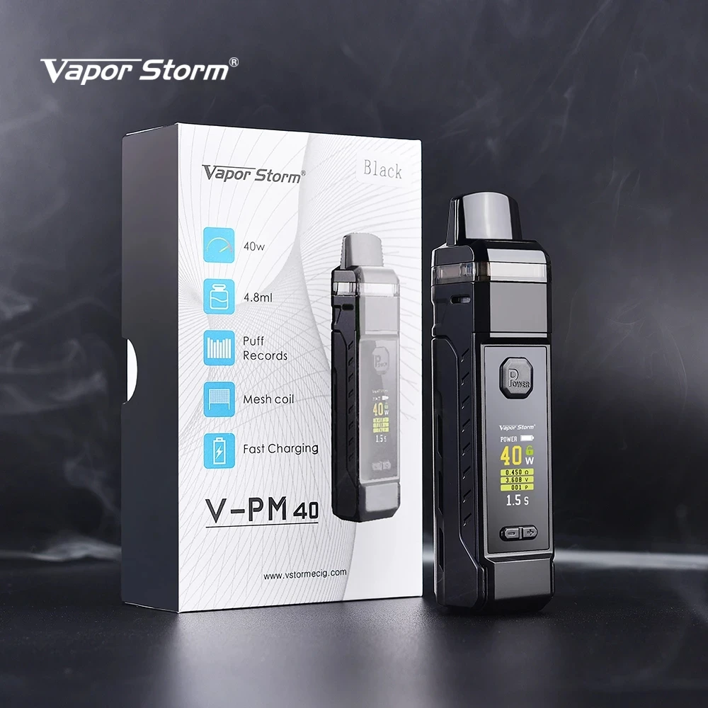 Pod-система Vapor Storm PM с внешним аккумулятором 18650 0 3-4 8 Ом 2 катушки мл | Электроника
