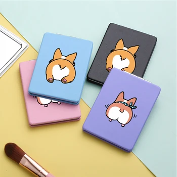 

Fashion Corgi Makeup Mirror Mini Portable Fashion Two-side Folding Magnifying Pocket Compact Cosmetic Vanity Mirrors for Women