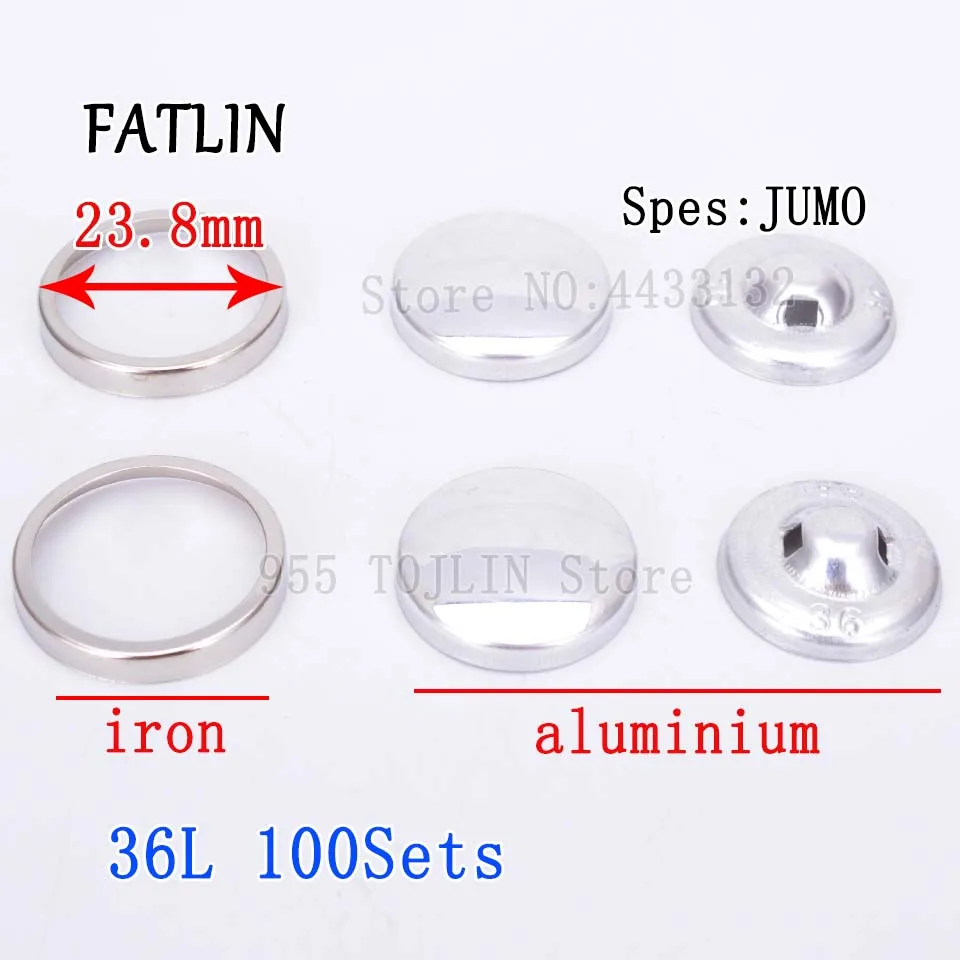 36L 100Sets button 100 наборов 24L-44L тканевые пуговицы с подшивкой, ручная работа, металлическая ткань в форме хлеба, круглая ткань, аксессуары,, JUMO - Цвет: 36L 100Sets button