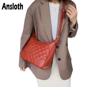 

Ansloth Thread Crossbody Bags Lady Classic Shoulder Bags Women Quality PU Leather Bags Square Bags Female Top-handle Bags HPS764
