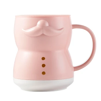 

PP Material Mouthwash Cup Environmental Protection Bathroom Supplies Beard Shape Toothbrush Mouthwash Cup Wash Mouthwash Cup 10P