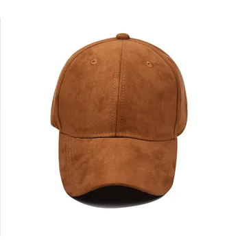 Faux Suede Men's Baseball Caps For Women Simple Solid Cotton Snapback Hip Hop Bone Adjustable Dad Trucker Hat