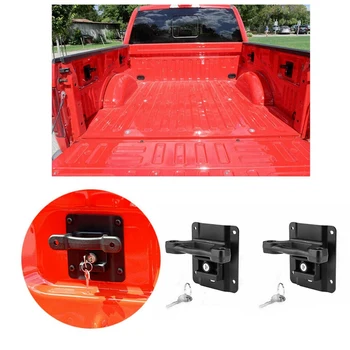 

NEW-2 Sets Locking Bed Tie Down Cleats Anchors + Tie Down Plates for Ford F150 2015-2019 FL3Z-99000A64-B