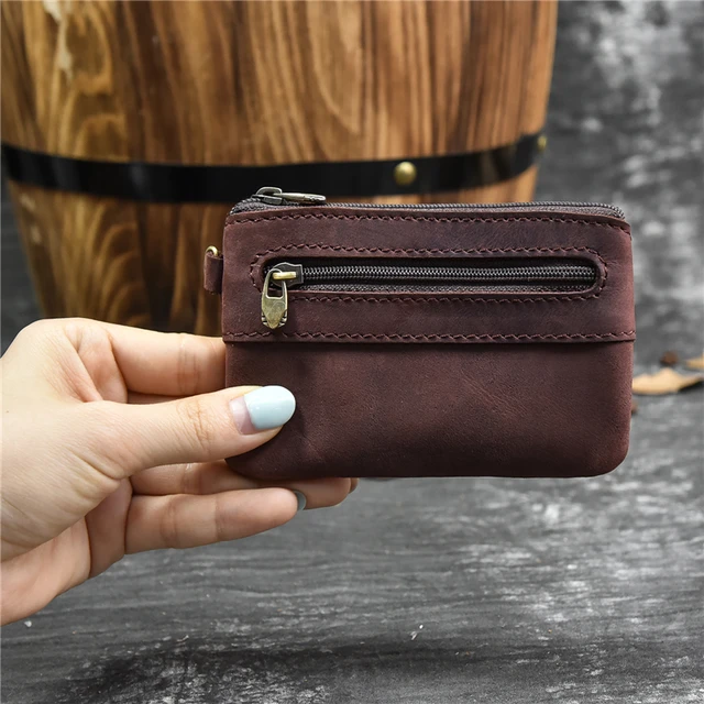 NZPJ Leather Men's Wallet Natural Leather Clutch Bag Long Bank Card Bag  Large Capacity Coin Purse Casual Men's Mobile Phone Bag