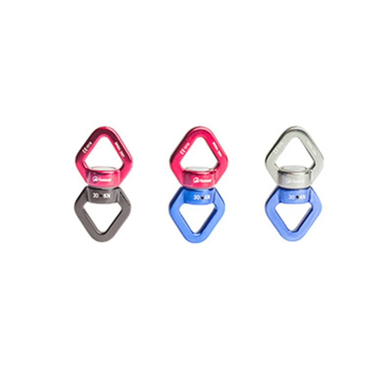 Rope Swivel Connectors Outdoor Rock Climbing Universal Rotator 30KN Aluminum Alloy 8 Shape Safety Rotational Downhill Connector