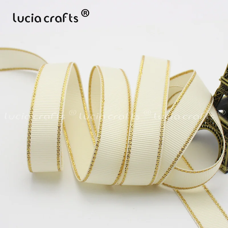 028 beige 5y Lucia crafts 6/10/15/25 мм твердая цветная корсажная лента поделки своими руками шитьё вручную Материал вечерние Свадебные украшения T0401 - Цвет: 028 beige 5y