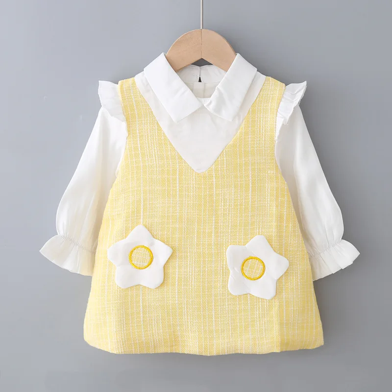 

2019 Autumn Girl Dress Cotton Long Sleeve Toddler Dress Girls Clothing