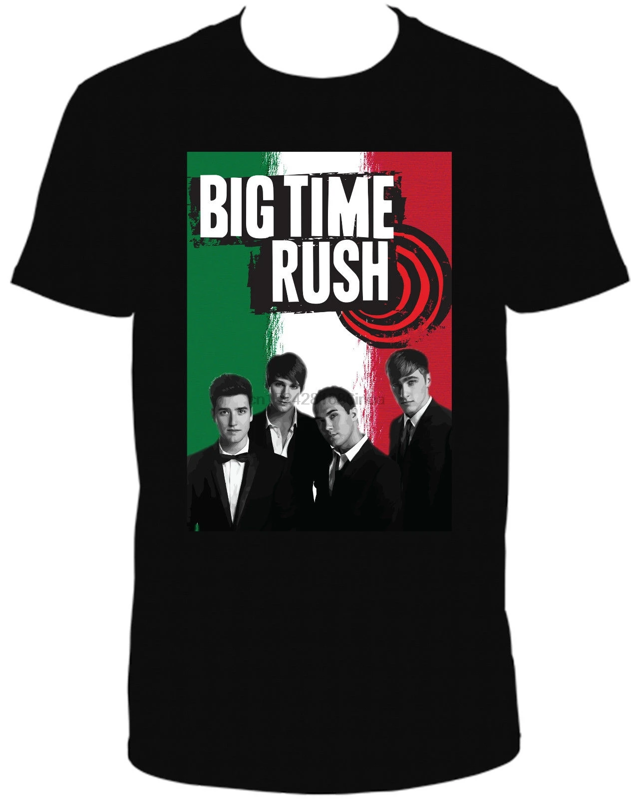 

BIG TIME RUSH ITALIAN BLACK CREW NECK SHORT SLEEVE TSHIRT Mens T-Shirt Summer O Neck Cotton Tshirt Men 2018 New