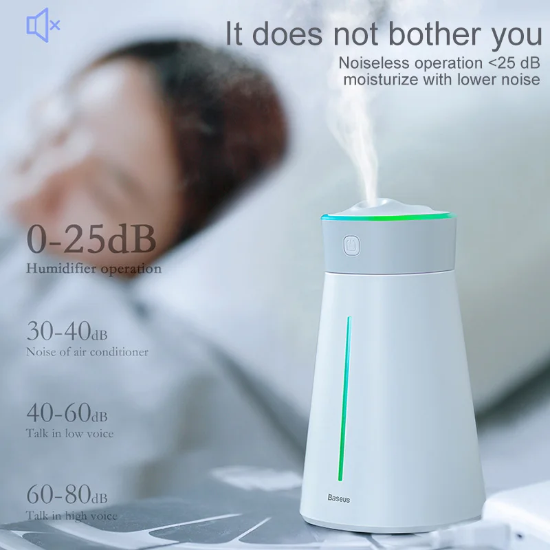  Baseus Humidifier For Office Home Aroma Diffuser Ultrasonic Humidifer LED Night light Fan Aromather