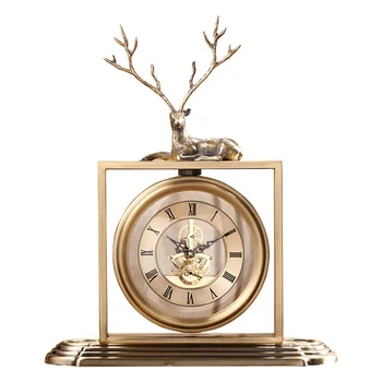 

Clock Metal Bedside Quartz Watch Watch Watch Creative European Watch Retro-American Decorative Watch In Living Room