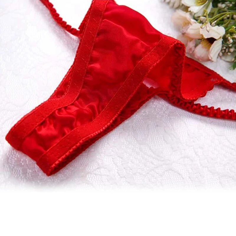 Slip Triangle Pour Homme Imprimé Roses Rouges Taille Basse Doux