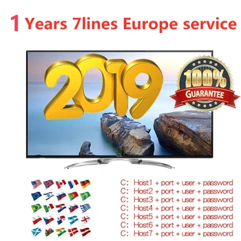 

1 Year 7lines CCcam Europe Spain Poland Freesat test Satellite TV Receiver for DVB S2 V7 HD,V8 NOVA, S9 Super set top boxes