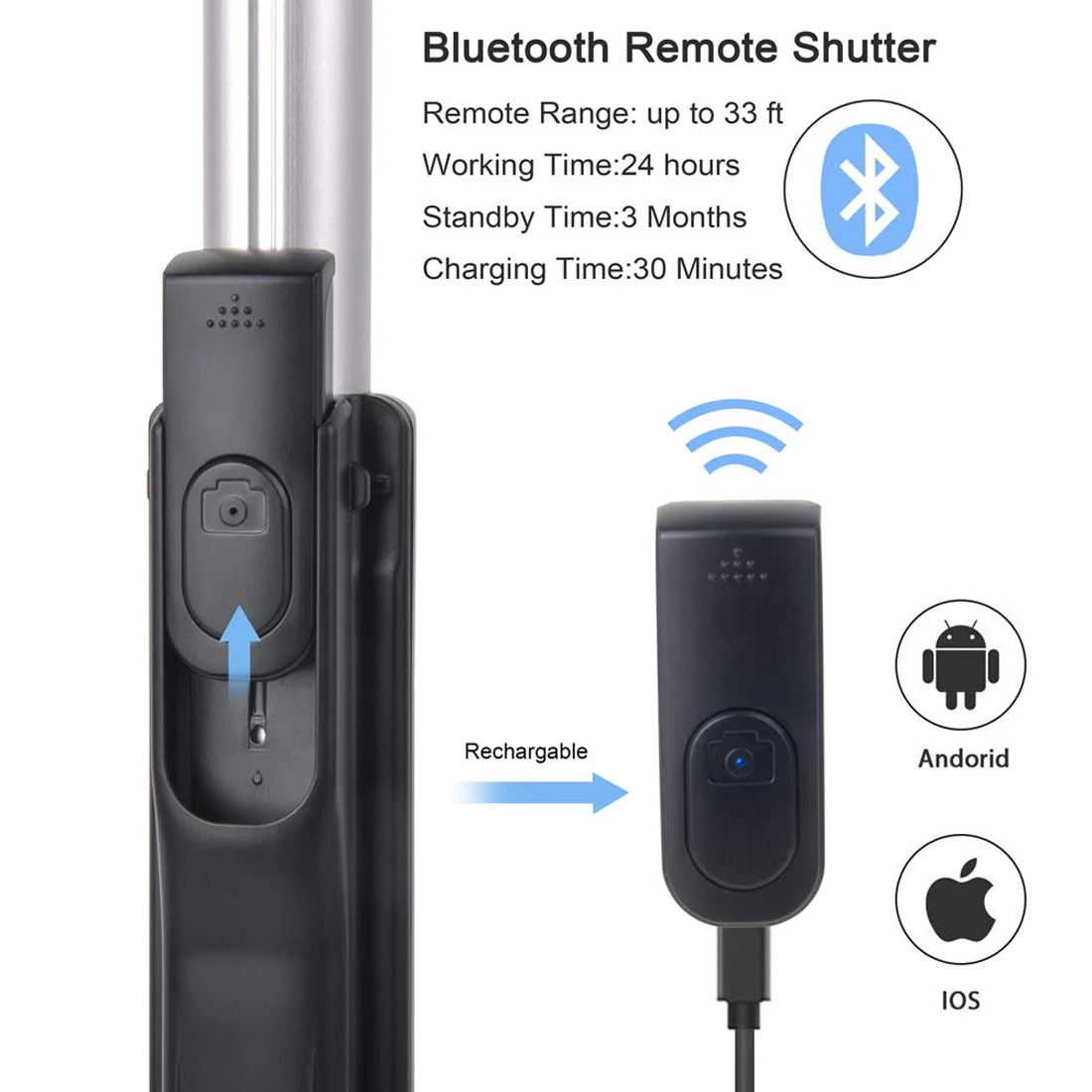 Светодиодный селфи-палка 3 в 1 светодиодный bluetooth беспроводной пульт дистанционного управления селфи-палка штатив выдвижной ручной монопод для селфи
