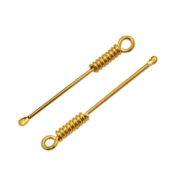 

High quality brass spiral metal snuff spoon sniffer sniffer powder portable hoover hut snuff pipe shovel