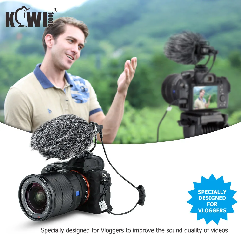 

Cardioid Microphone For Nikon Z50 Sony A9II A6600 A6100 A7RIV A7RIII DSLR Camera Camcorders Phones Tablet Recorder Microphone