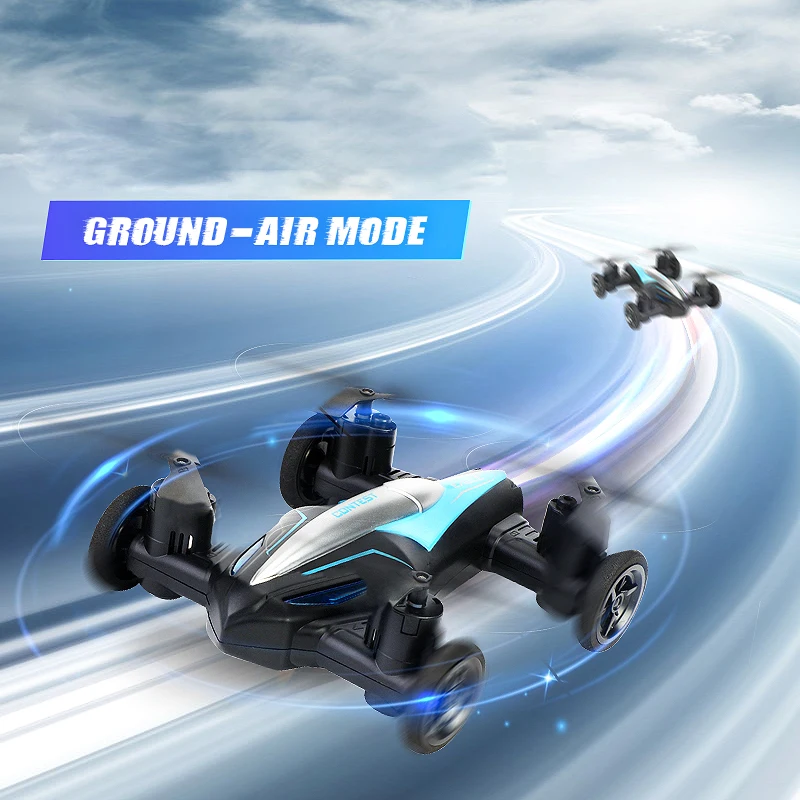 drone enfant voiture telecommandé avions radiocommandés Mini Drone 4k  profesional de course professionnel RC, voiture aérienne 2 en 1, 2.4G,  double Mode, quadrirotor, voiture amphibie, jouets pour enfants