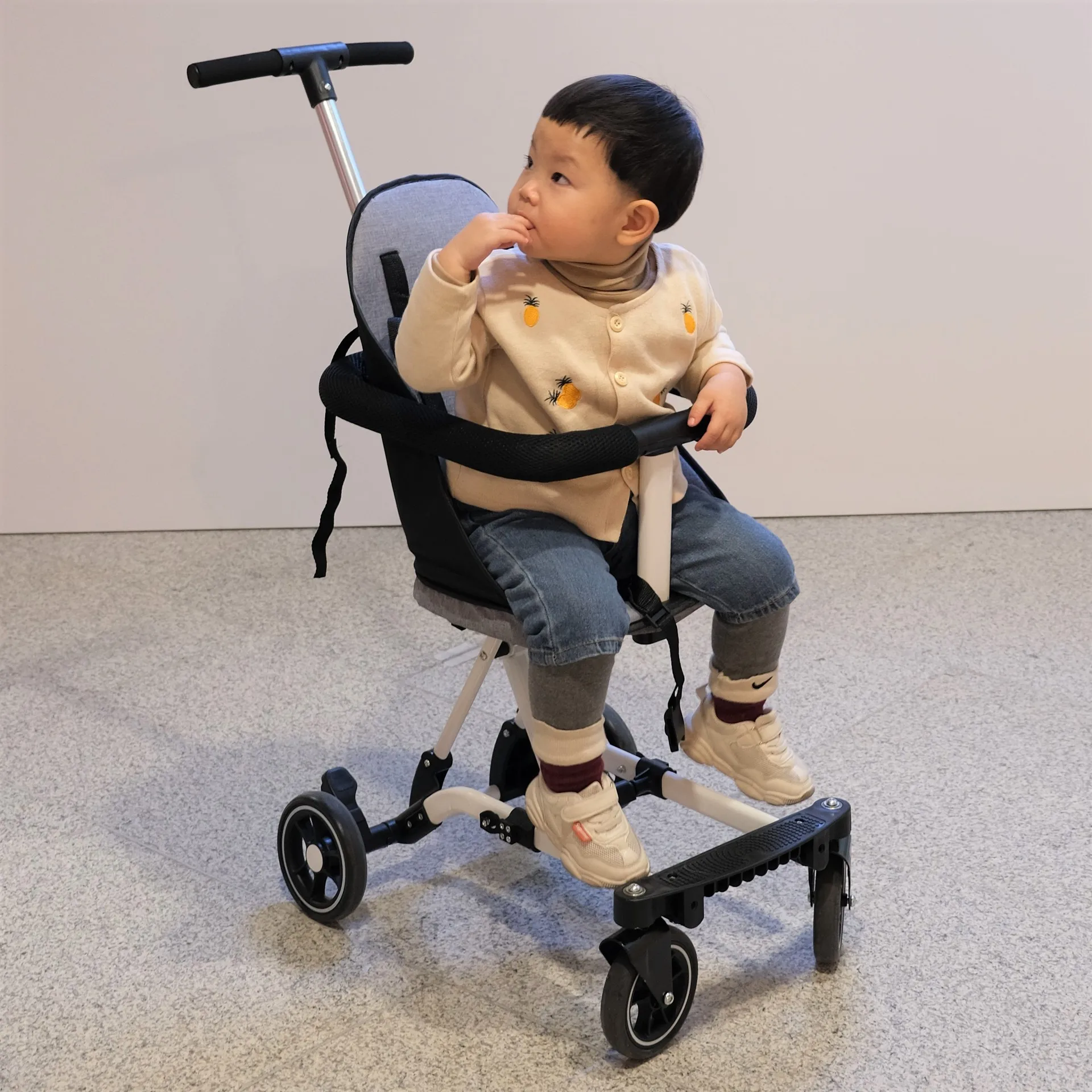 

Walks the baby to walk the baby artifact to be possible to sit to lie ultra light folding two-way high view baby stroller