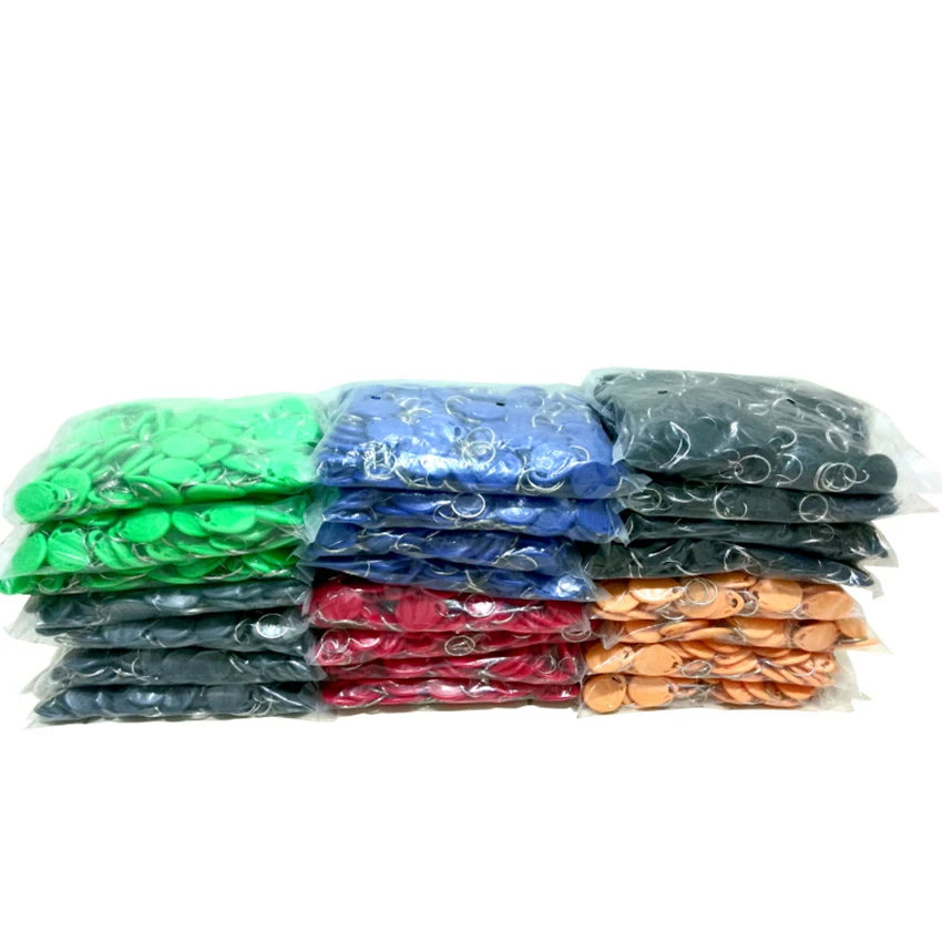 8 Color 1000pcs/lot RFID Tag 125khz TK4100 Token Key Fobs Rfid tags Card Keyfob For Access Control