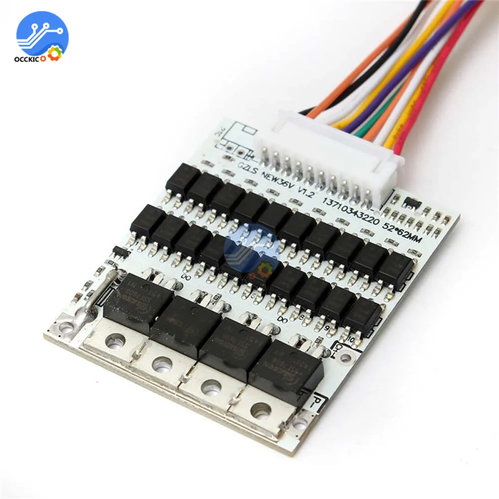 Защитная плата Bms 10S для литий ионной литиевой батареи 18650 40 А 36 В защита заряда