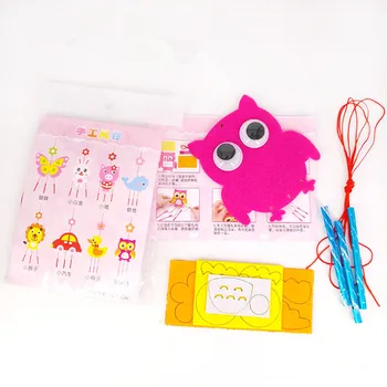 

2-4PCS/set Children DIY Wind Chime Handmad Wind Bell Puzzle Toy Kids Manual Craft Toys Cartoon Non-woven Fabric Material Package