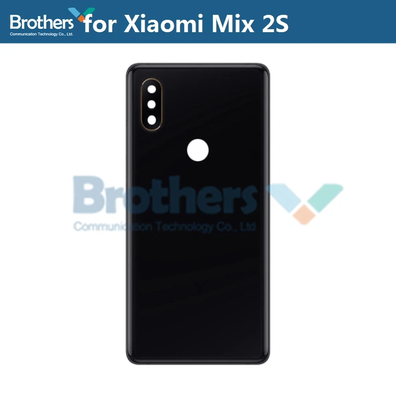 Black add CamerGlass Корпус батареи для Xiaomi mi x2S mi x 2S Батарейная дверь с объективом камеры стеклянная задняя крышка задний корпус для M1803D5XA - Цвет: Black add CamerGlass