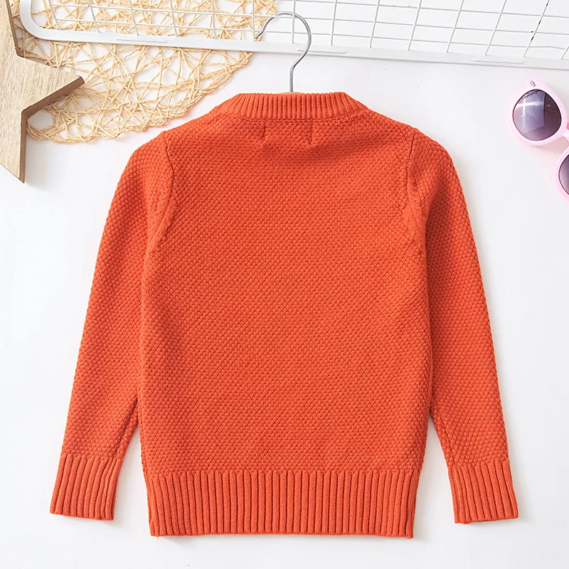 2019 новый стиль, корейский стиль, Однотонный свитер для мальчиков, Детский свитер, свитер для девочек, Базовая рубашка
